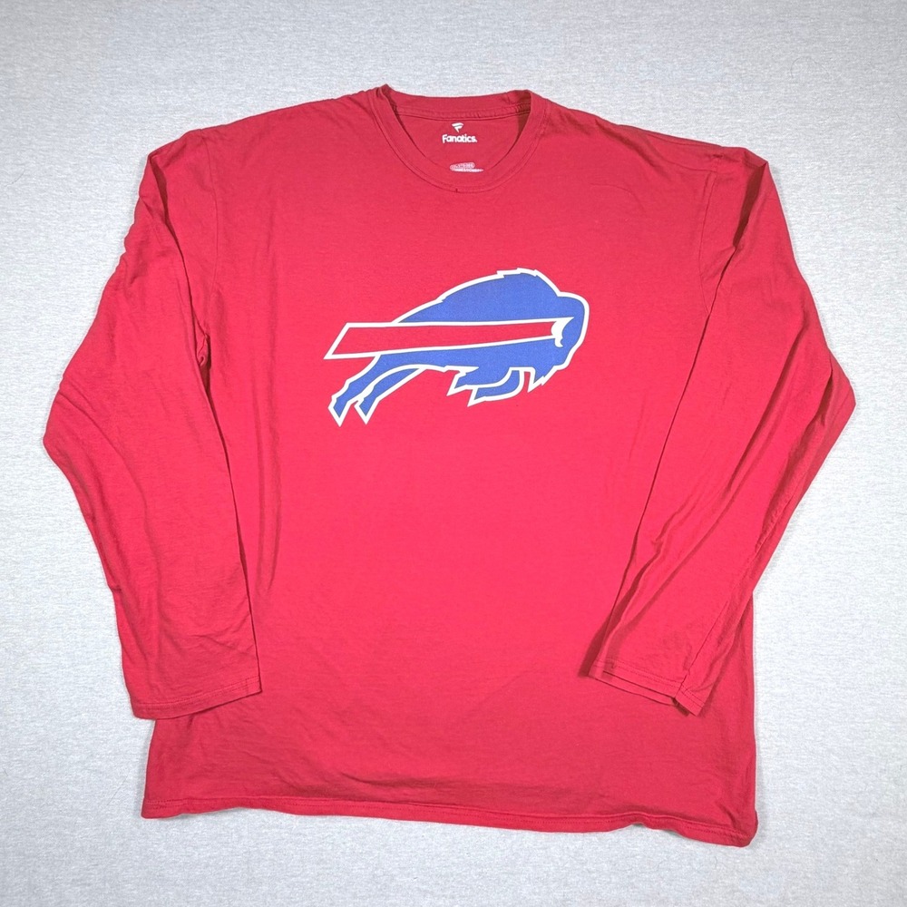 Lets Go Buffalo Bills Mens 2XL Red Long Sleeve Graphic T-Shirt NFL Football